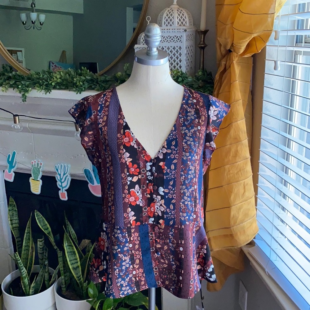 Anthropologie | Sanctuary Patchwork Blouse